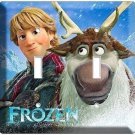 DISNEY FROZEN KRISTOFF SVEN DEER DOUBLE LIGHT SWITCH PLATE KIDS ROOM ART BEDROOM