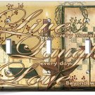 LIVE LAUGH LOVE TRIPLE LIGHT SWITCH WALL PLATE COUNTRY DECOR LIVING ROOM BEDROOM LIVE LAUGH LOVE TRIPLE LIGHT SWITCH WALL PLATE COUNTRY DECOR LIVING ROOM BEDROOM