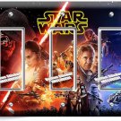 STAR WARS FORCE AWAKENS JEDI LEIA TRIPLE GFCI LIGHT SWITCH WALL PLATE ROOM DECOR