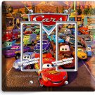 DISNEY'S CARS 3 MOVIE LIGHTNING MCQUEEN GFI DOUBLE LIGHT SWITCH WALL PLATE COVER DISNEY'S CARS 3 MOVIE LIGHTNING MCQUEEN GFI DOUBLE LIGHT SWITCH WALL PLATE COVER