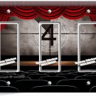 TV ROOM HOME MOVIE THEATER BIG SCREEN TRIPLE GFCI LIGHT SWITCH WALL PLATE COVER TV ROOM HOME MOVIE THEATER BIG SCREEN TRIPLE GFCI LIGHT SWITCH WALL PLATE COVER