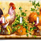 COUNTRY FARM ROOSTER CHICKENS RUSTIC TRIPLE LIGHT SWITCH WALL PLATE COVER DECOR COUNTRY FARM ROOSTER CHICKENS RUSTIC TRIPLE LIGHT SWITCH WALL PLATE COVER DECOR