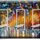 COLORFUL RAINY DAY TRIPLE GFCI LIGHT SWITCH WALL PLATE COVER NY ART STUDIO DECOR COLORFUL RAINY DAY TRIPLE GFCI LIGHT SWITCH WALL PLATE COVER NY ART STUDIO DECOR