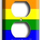 RAINBOW COLORS FLAG DUPLEX OUTLET WALL PLATE COVER ROOM DECOR GAY LESBIAN PRIDE RAINBOW COLORS FLAG DUPLEX OUTLET WALL PLATE COVER ROOM DECOR GAY LESBIAN PRIDE
