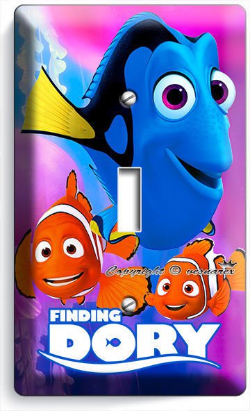 FINDING DORY PINK JELLYFISH NEMO SINGLE LIGHT SWITCH WALL PLATE OCEAN ...