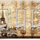 RETRO PARIS EIFFEL TOWER AD TRIPLE GFCI LIGHT SWITCH WALL PLATE COVER HOME DECOR RETRO PARIS EIFFEL TOWER AD TRIPLE GFCI LIGHT SWITCH WALL PLATE COVER HOME DECOR