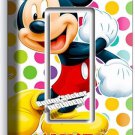 MICKEY MOUSE PASTEL POLKA DOTS SINGLE GFCI LIGHT SWITCH PLATE COVER BABY NURSERY