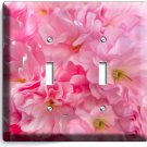 CHERRY BLOSSOM SAKURA FLOWERS CLUSTER DOUBLE LIGHT SWITCH WALL PLATE COVER DECOR CHERRY BLOSSOM SAKURA FLOWERS CLUSTER DOUBLE LIGHT SWITCH WALL PLATE COVER DECOR