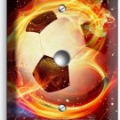 SOCCER BALL FLAME FOOTBALL LIGHT DIMMER / CABLE WALL PLATE COVER BOYS ROOM DECOR SOCCER BALL FLAME FOOTBALL LIGHT DIMMER / CABLE WALL PLATE COVER BOYS ROOM DECOR