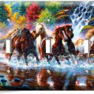 WILD RUNNING HORSES FOREST WATERFALL RIVER TRIPLE LIGHT SWITCH WALL PLATE COVER WILD RUNNING HORSES FOREST WATERFALL RIVER TRIPLE LIGHT SWITCH WALL PLATE COVER