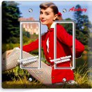 AUDREY HEPBURN RETRO ACTRESS DOUBLE GFCI LIGHT SWITCH WALL PLATE HOME ROOM DECOR AUDREY HEPBURN RETRO ACTRESS DOUBLE GFCI LIGHT SWITCH WALL PLATE HOME ROOM DECOR