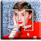AUDREY HEPBURN SEXY RETRO ACTRESS DOUBLE GFCI LIGHT SWITCH WALL PLATE ROOM DECOR AUDREY HEPBURN SEXY RETRO ACTRESS DOUBLE GFCI LIGHT SWITCH WALL PLATE ROOM DECOR