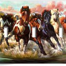 WILD AMERICAN HORSES RUNNING IN RIVER WATER TRIPLE LIGHT SWITCH WALL PLATE COVER WILD AMERICAN HORSES RUNNING IN RIVER WATER TRIPLE LIGHT SWITCH WALL PLATE COVER