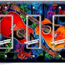 ACOUSTIC GUITARS ABSTRACT MODERN MUSIC TRIPLE GFI LIGHT SWITCH WALL PLATE COVER ACOUSTIC GUITARS ABSTRACT MODERN MUSIC TRIPLE GFI LIGHT SWITCH WALL PLATE COVER