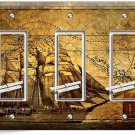 PIRATE SHIP TREASURE MAP TRIPLE GFCI LIGHT SWITCH COVER BOYS BEDROOM ROOM DECOR PIRATE SHIP TREASURE MAP TRIPLE GFCI LIGHT SWITCH COVER BOYS BEDROOM ROOM DECOR