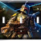 STAR WARS BOBA FETT DEADLY GALAXY BOUNTY HUNTER TRIPLE LIGHT SWITCH WALL PLATE STAR WARS BOBA FETT DEADLY GALAXY BOUNTY HUNTER TRIPLE LIGHT SWITCH WALL PLATE