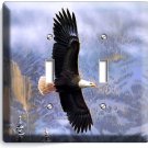 AMERICAN BALD EAGLE DOUBLE LIGHT SWITCH WALL PLATE BEDROOM HOME HOUSE DECOR AMERICAN BALD EAGLE DOUBLE LIGHT SWITCH WALL PLATE BEDROOM HOME HOUSE DECOR