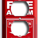 FIRE ALARM PULL DOWN PUSH OUTLET WALL PLATE COVER MAN CAVE ROOM HOME HOUSE DECOR