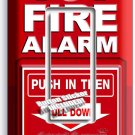 FIRE ALARM PULL DOWN PUSH LIGHT SINGLE GFI SWITCH WALL PLATE COVER ROOM HD DECOR