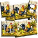 FARM FRENCH ROOSTER CHICKENS CHICKS LIGHT SWITCH PLATE OUTLET KITCHEN DINER ROOM FARM FRENCH ROOSTER CHICKENS CHICKS LIGHT SWITCH PLATE OUTLET KITCHEN DINER ROOM