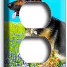 ADULT GERMAN SHEPHERD CANINE K9 DOG POWER OUTLET WALL PLATE COVER NEW ROOM DECOR