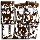COW SKIN PRINT ANIMAL HIDE LIGHT SWITCH OUTLET WALL PLATE COVER ROOM DECORATION