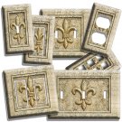 FLEUR DE LIS ROYAL CROWN FLOWER LIGHTSWITCH WALL PLATE OUTLET LIVING DINING ROOM FLEUR DE LIS ROYAL CROWN FLOWER LIGHTSWITCH WALL PLATE OUTLET LIVING DINING ROOM