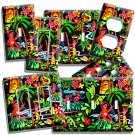 HAWAIIAN DANCING GIRLS FLOWERS PALM TREES LIGHT SWITCH OUTLET ROOM HI HOME DECOR