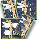 NEW DISNEY TINKERBELL LIGHT SWITCH POWER OUTLET WALLPLATE COVER GIRLS ROOM DECOR NEW DISNEY TINKERBELL LIGHT SWITCH POWER OUTLET WALLPLATE COVER GIRLS ROOM DECOR