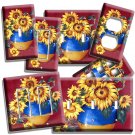 SUNFLOWERS IN BLUE VASE LIGHT SWITCH WALL PLATE OUTLET LIVING ROOM BEDROOM DECOR SUNFLOWERS IN BLUE VASE LIGHT SWITCH WALL PLATE OUTLET LIVING ROOM BEDROOM DECOR