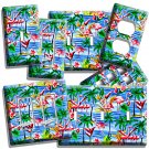 PINK FLAMINGO FLORIDA PARADISE PALM TREES LIGHT SWITCH OUTLET ROOM HI HOME DECOR