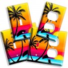 PARADISE PALM BEACH ROMANTIC SUNSET LIGHT SWITCH OUTLET WALL PLATE COVER SUNRISE PARADISE PALM BEACH ROMANTIC SUNSET LIGHT SWITCH OUTLET WALL PLATE COVER SUNRISE