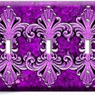 FLEUR DE LIS PURPLE MARBLE TRIPLE LIGHT SWITCH WALL PLATE WALL PLATE COVER DECOR FLEUR DE LIS PURPLE MARBLE TRIPLE LIGHT SWITCH WALL PLATE WALL PLATE COVER DECOR