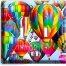 VIBRANT HOT AIR BALLOONS DOUBLE LIGHT SWITCH WALL PLATE HOME TRAVEL OFFICE DECOR VIBRANT HOT AIR BALLOONS DOUBLE LIGHT SWITCH WALL PLATE HOME TRAVEL OFFICE DECOR