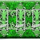 FLEUR DE LIS GREEN MARBLE TRIPLE GFCI LIGHT SWITCH WALL PLATE WALL PLATE COVER FLEUR DE LIS GREEN MARBLE TRIPLE GFCI LIGHT SWITCH WALL PLATE WALL PLATE COVER