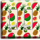 KAWAII WATERMELON LEMON PINEAPPLE DOUBLE ROCKER LIGHT SWITCH PLATE KITCHEN DECOR KAWAII WATERMELON LEMON PINEAPPLE DOUBLE ROCKER LIGHT SWITCH PLATE KITCHEN DECOR