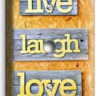 LIVE LAUGH LOVE RUSTIC WOOD LOOK LIGHT SIMMER CABLE WALL PLATE COVER ROOM DECOR LIVE LAUGH LOVE RUSTIC WOOD LOOK LIGHT SIMMER CABLE WALL PLATE COVER ROOM DECOR