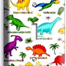 JURASSIC PERIOD DINOSAURS DINO SINGLE LIGHT SWITCH WALL PLATES KIDS ROOM DECOR