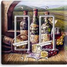 VINTAGE WINERY WINE CELLAR BOTTLES DOUBLE GFCI LIGHT SWITCH PLATE KITCHEN DECOR VINTAGE WINERY WINE CELLAR BOTTLES DOUBLE GFCI LIGHT SWITCH PLATE KITCHEN DECOR