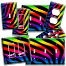 RAINBOW ZEBRA STRIPE ANIMAL PRINT LIGHT SWITCH OUTLET WALL PLATE ROOM HOME DECOR RAINBOW ZEBRA STRIPE ANIMAL PRINT LIGHT SWITCH OUTLET WALL PLATE ROOM HOME DECOR