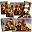 A STAR WARS HAN SOLO STORY CHEWBACCA FALCON PILOT LIGHTSWITCH OUTLET PLATE DECOR A STAR WARS HAN SOLO STORY CHEWBACCA FALCON PILOT LIGHTSWITCH OUTLET PLATE DECOR