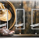 COWBOY BOOTS HAT LASSO RUSTIC COUNTRY 3 GANG GFCI LIGHT SWITCH PLATES ROOM DECOR COWBOY BOOTS HAT LASSO RUSTIC COUNTRY 3 GANG GFCI LIGHT SWITCH PLATES ROOM DECOR