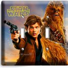 A STAR WARS HAN SOLO STORY CHEWBACCA FALCON PILOT 2 GANG LIGHT SWITCH WALL PLATE A STAR WARS HAN SOLO STORY CHEWBACCA FALCON PILOT 2 GANG LIGHT SWITCH WALL PLATE