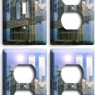 NYC NEW YORK CITY BROOKLYN BRIDGE TWIN TOWERS LIGHT SWITCH PLATE 3 OUTLETS DECOR
