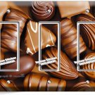 MILK AND DARK CHOCOLATE CANDIE 3 GANG GFCI LIGHT SWITCH WALL PLATE KITCHEN DECOR MILK AND DARK CHOCOLATE CANDIE 3 GANG GFCI LIGHT SWITCH WALL PLATE KITCHEN DECOR