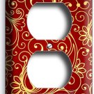 LUXURY GOLD SWIRL DAMASK PATTERN OUTLET WALL PLATE COVER BEDROOM ROOM HOME DECOR