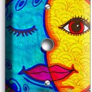 MEXICAN FOLK ART MOON AND SUN LIGHT DIMMER CABLE WALL PLATE COVER NEW ROOM DECOR MEXICAN FOLK ART MOON AND SUN LIGHT DIMMER CABLE WALL PLATE COVER NEW ROOM DECOR