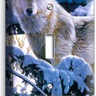 WILD GRAY WOLF WINTER FOREST 1 GANG LIGHT SWITCH WALL PLATE COVER ROOM ART DECOR