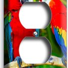 TROPICAL MACAW PARROTS JUNGLE LOVE BIRDS OUTLET WALL PLATE COVER HOME ROOM DECOR TROPICAL MACAW PARROTS JUNGLE LOVE BIRDS OUTLET WALL PLATE COVER HOME ROOM DECOR