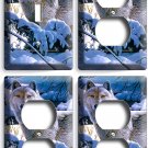 WILD GRAY WOLF WINTER FOREST 1 LIGHT SWITCH 3 OUTLET WALL PLATE COVER ROOM DECOR WILD GRAY WOLF WINTER FOREST 1 LIGHT SWITCH 3 OUTLET WALL PLATE COVER ROOM DECOR